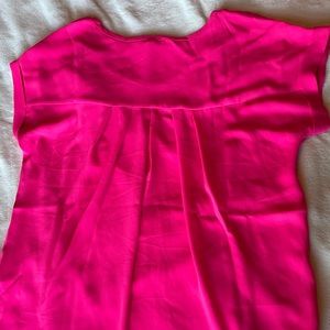 Pleione hot pink short sleeve blouse size small. Brand new w/ tags